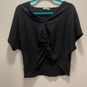Crop v neck shirt
